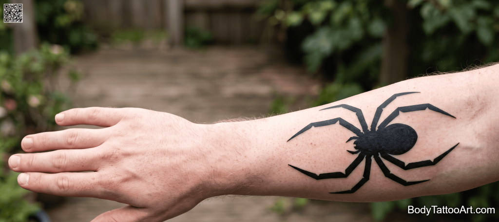 Blackwork Spider Tattoos