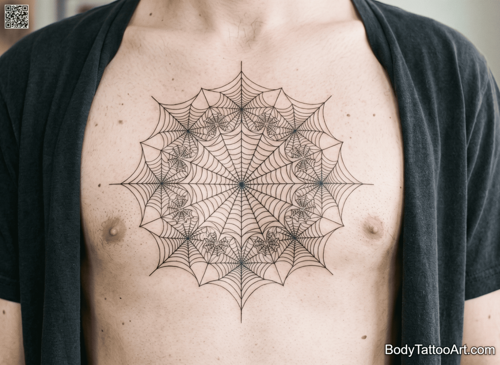 Sacred geometry Spider Tattoos