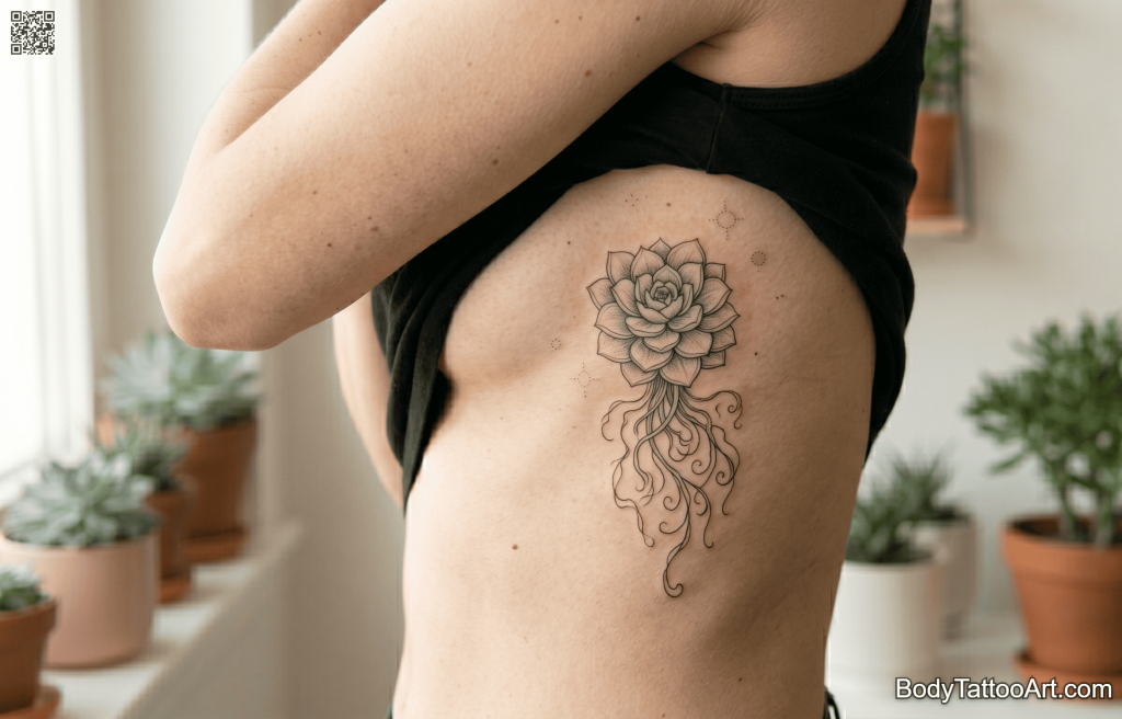 fine line Succulent Tattoos