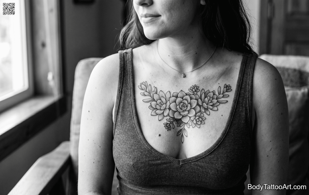 Dotwork Succulent Tattoos