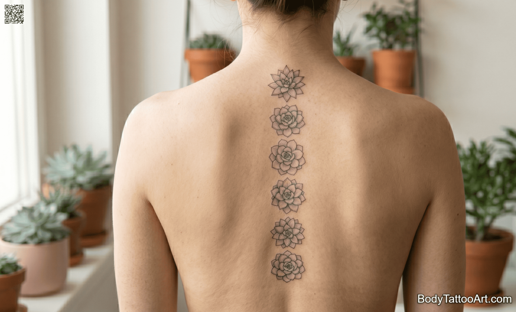 Fine line Succulent Tattoos