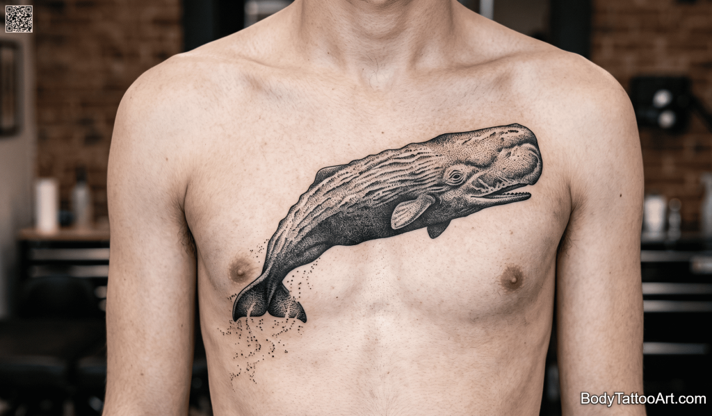 stippling Whale Tattoos