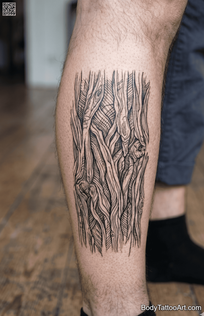 Detailed illustrative linework Willow Tree Tattoos
