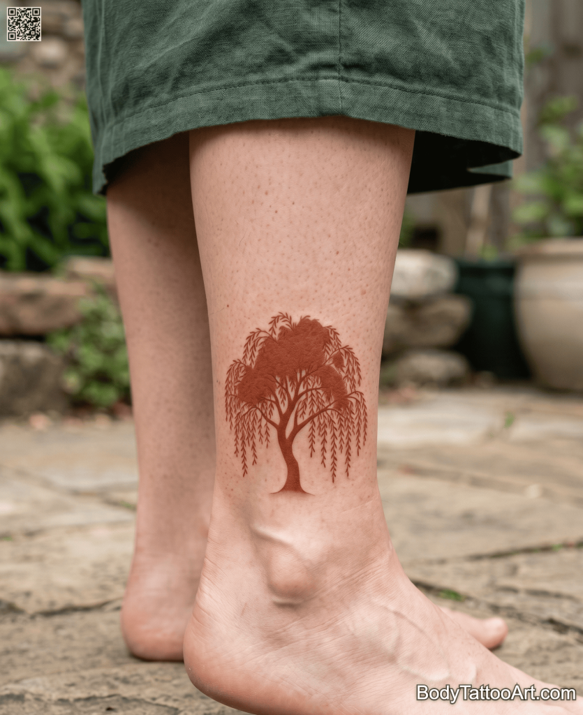 colour fill Willow Tree Tattoos
