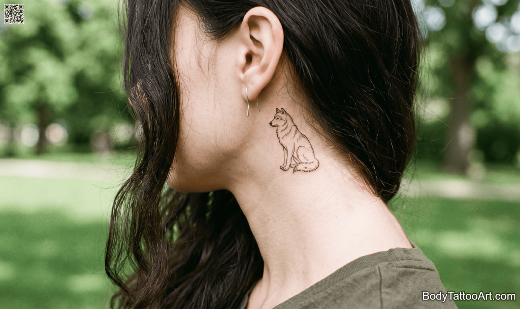 Fine line micro Wolf Tattoos