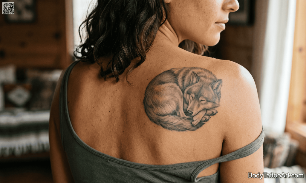 Grey wash realism Wolf Tattoos