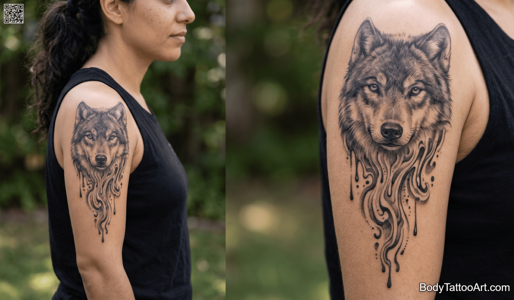 illustrative Wolf Tattoos