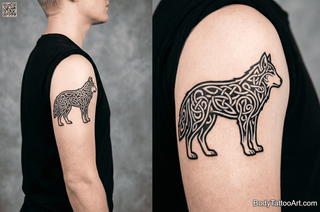 Celtic knotwork Wolf Tattoos