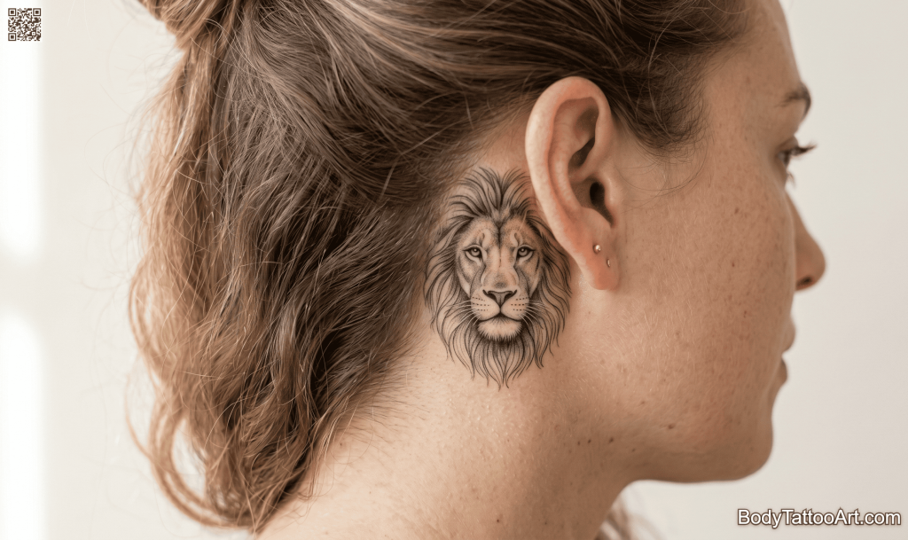 Micro realism Lion Tattoos