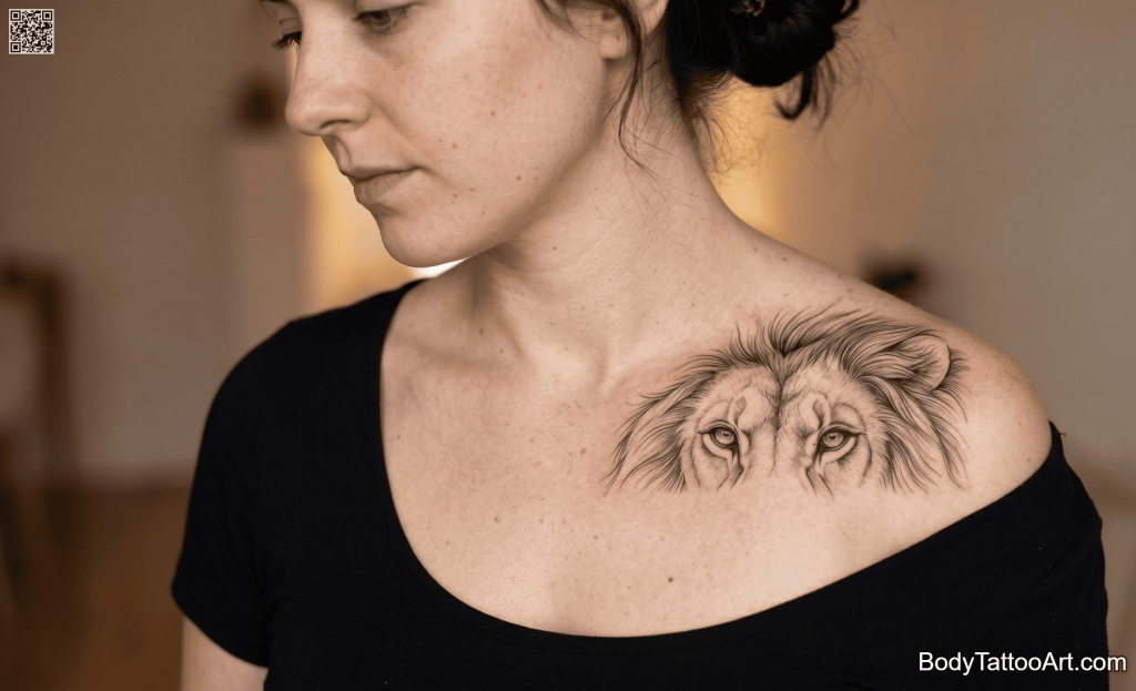 Fine line realism Lion Tattoos