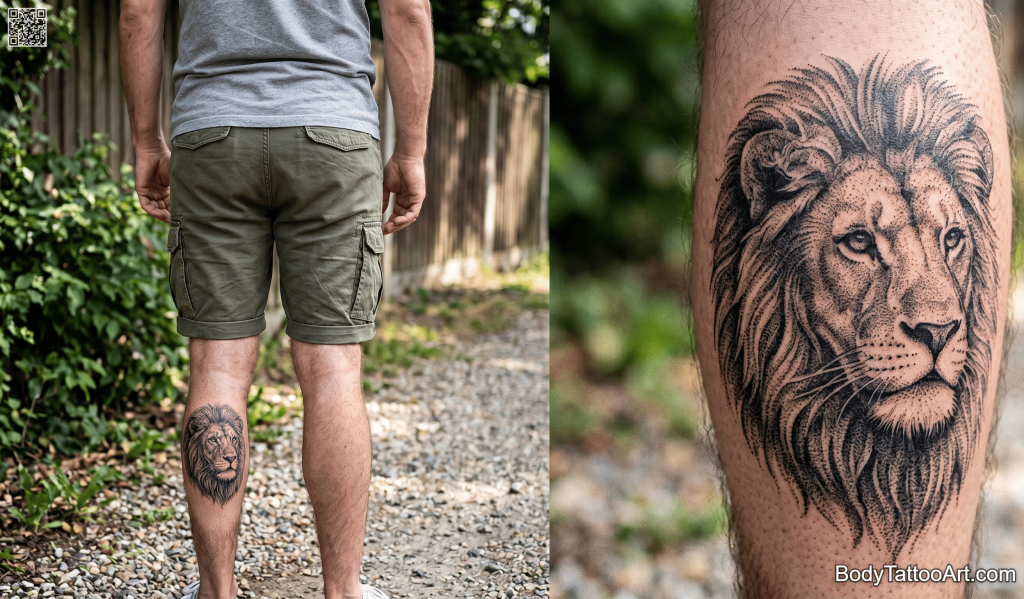 Stippling Lion Tattoos
