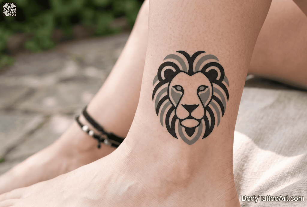 flat design Lion Tattoos