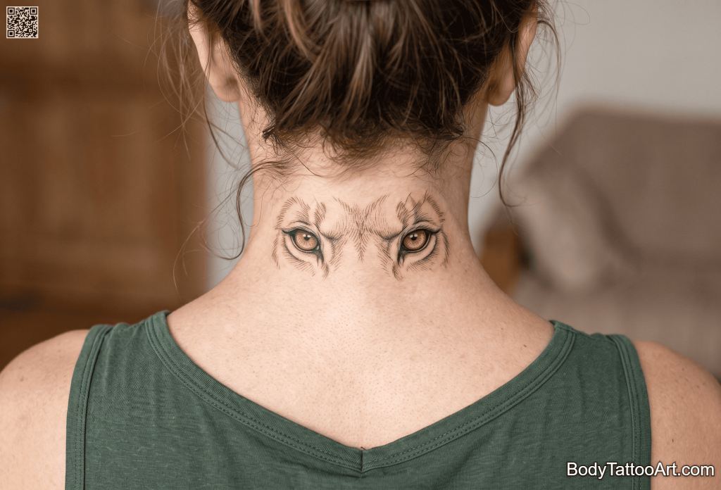 Fine line realism with colour Lion Tattoos