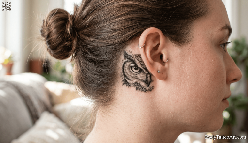 Micro realism Owl Tattoos