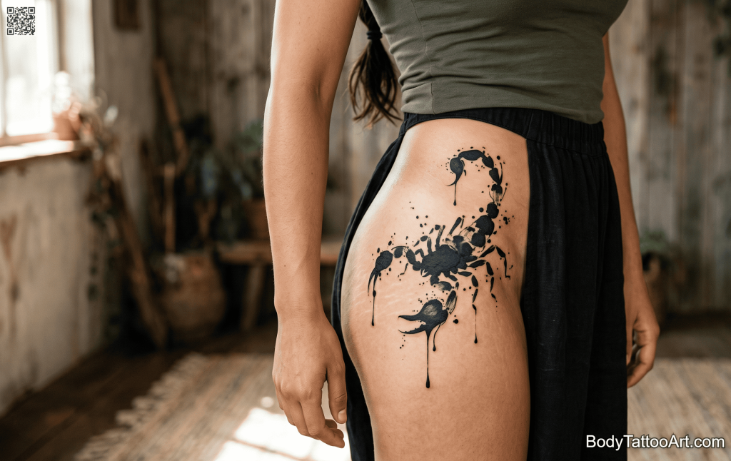  Abstract / painterly Scorpion Tattoos