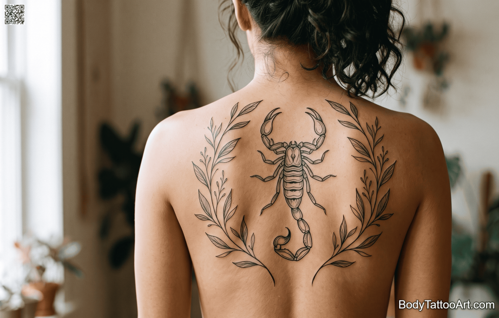  Illustrative botanical Scorpion Tattoos
