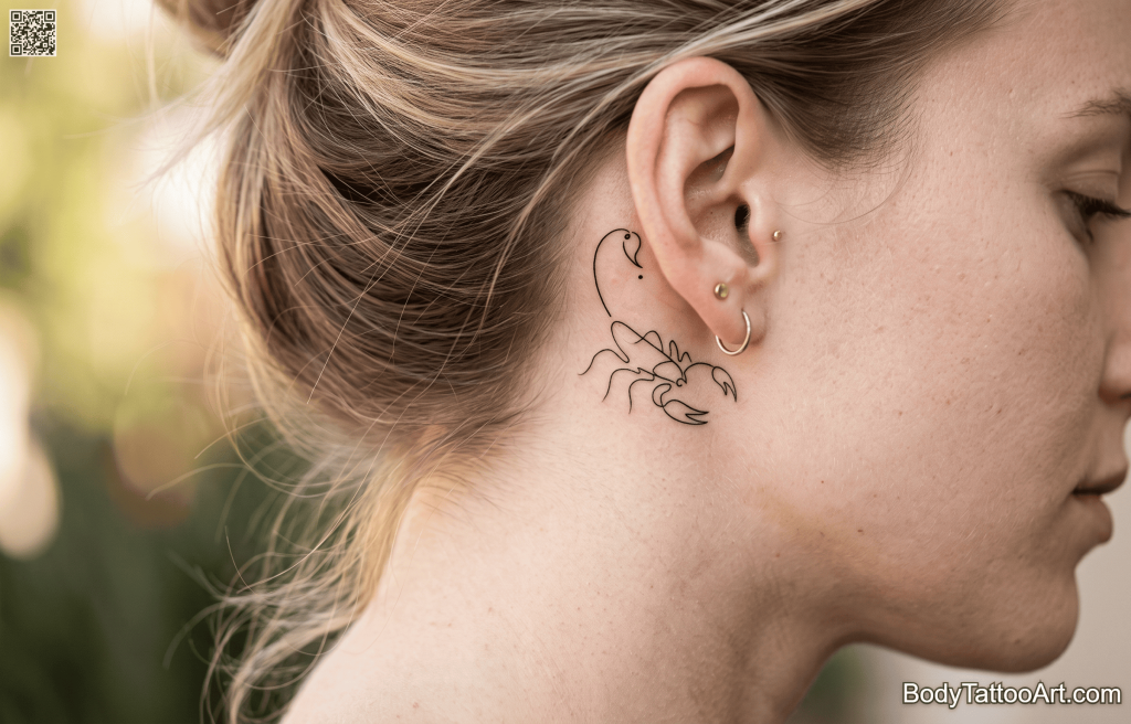 Single-line / minimalist Scorpion Tattoos