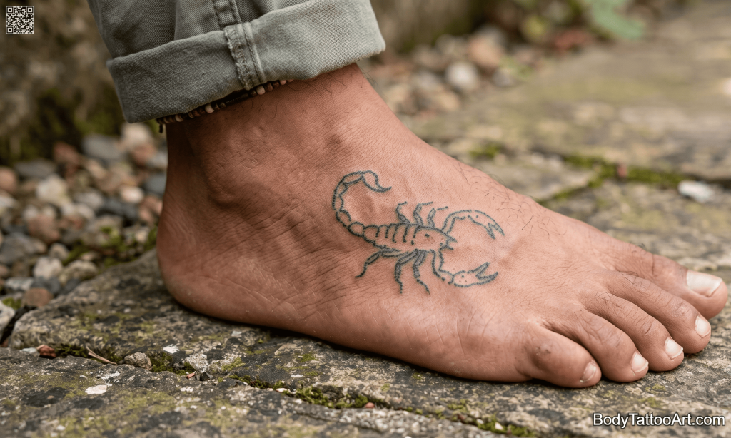 Handpoke / stick-and-poke Scorpion Tattoos