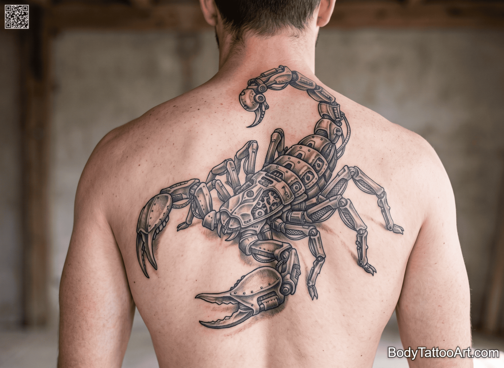 Biomechanical Scorpion Tattoos