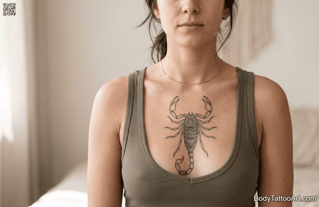  Fine line / ornamental Scorpion Tattoos
