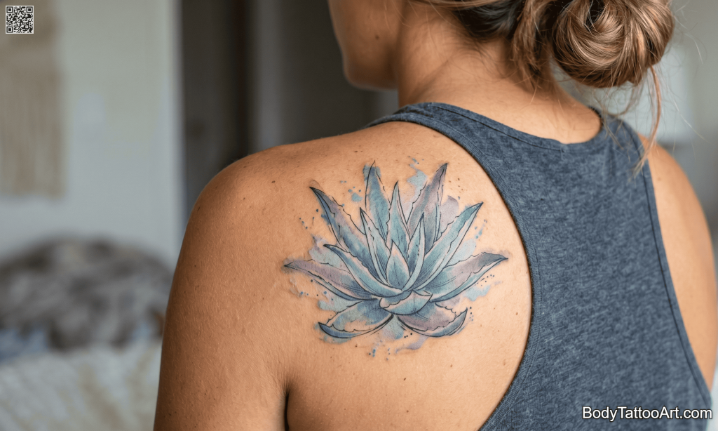 Watercolor Succulent Tattoos
