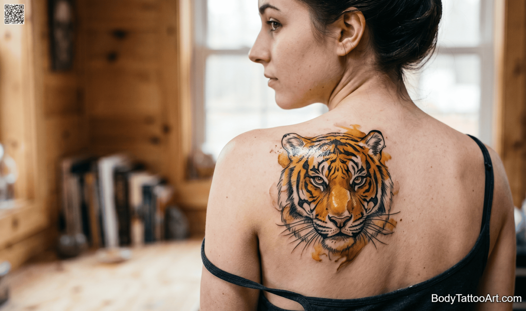 Watercolor Tiger Tattoos
