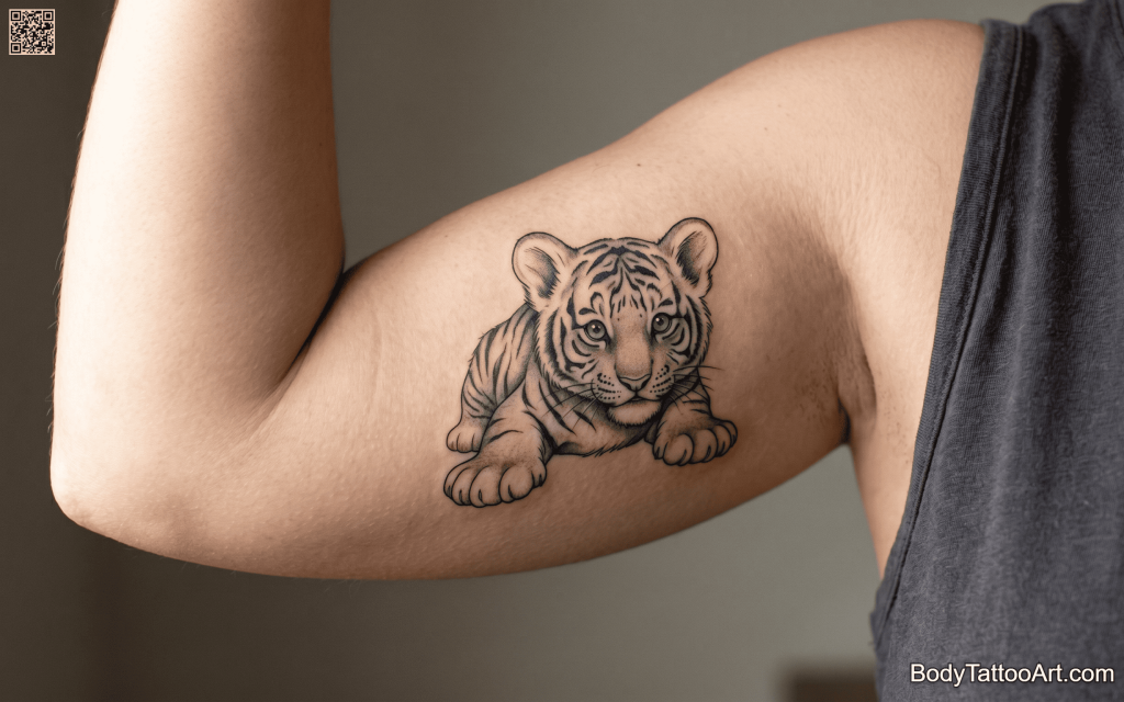 Soft illustrative Tiger Tattoos