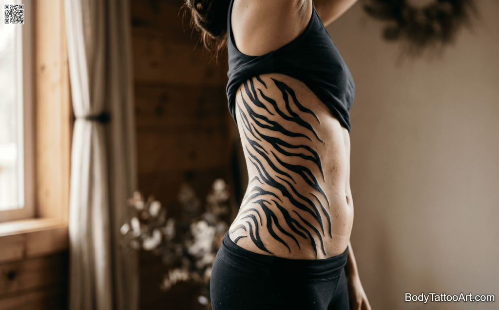 Pattern blackwork Tiger Tattoos