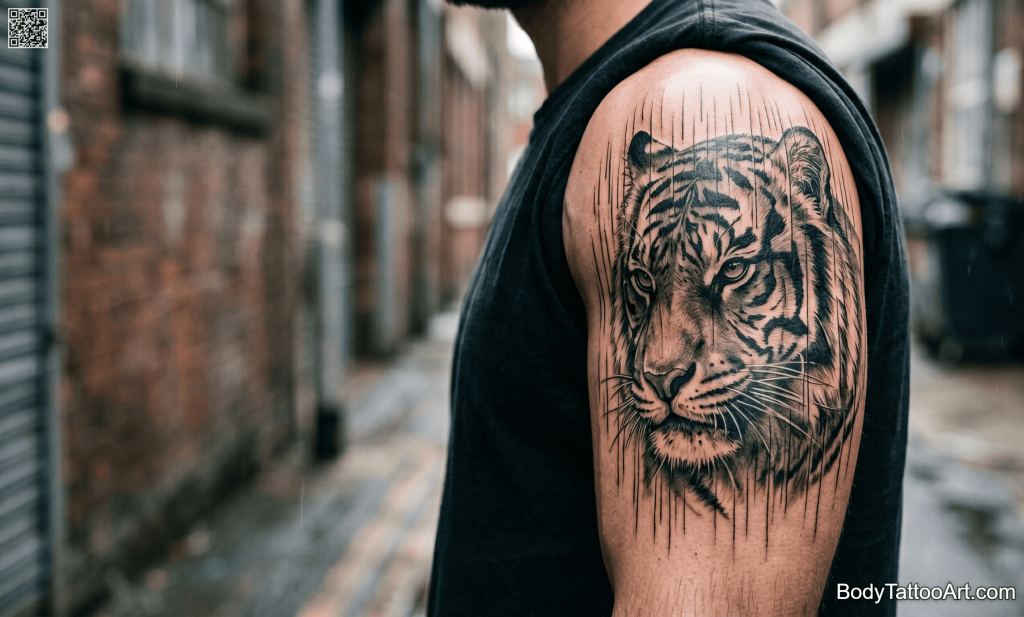 Realism with environmental texture Tiger Tattoos