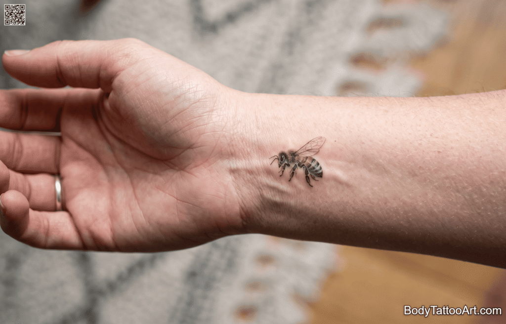 The Micro-Realism Tiny Bee Tattoos