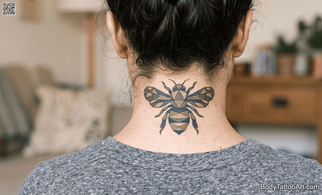  Geometric Bee Tattoos