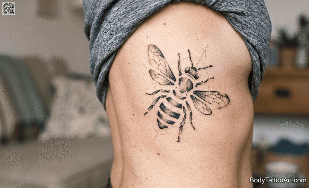 Abstract Bee Tattoos