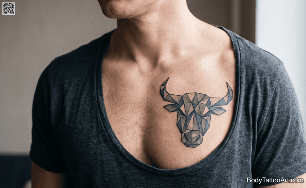 Geometric Bull Tattoos