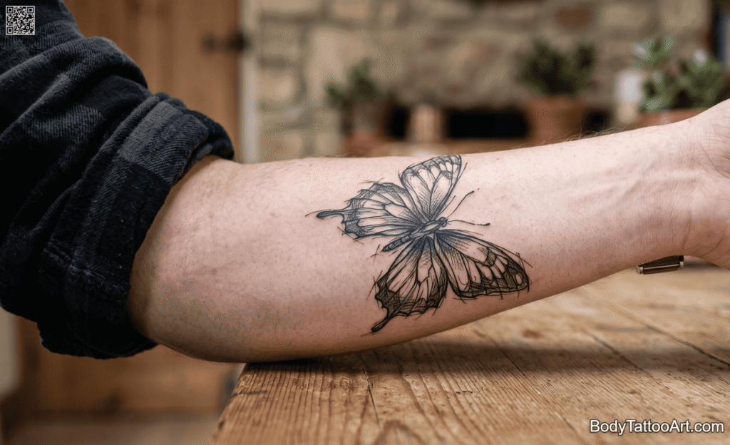  Sketch / illustrative Butterfly Tattoos
