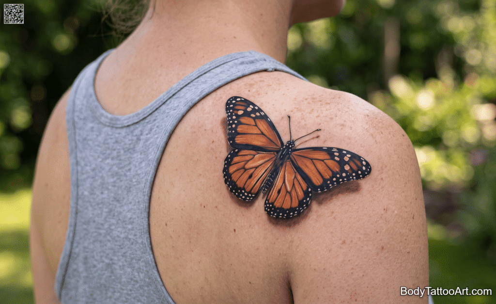Realism Butterfly Tattoos