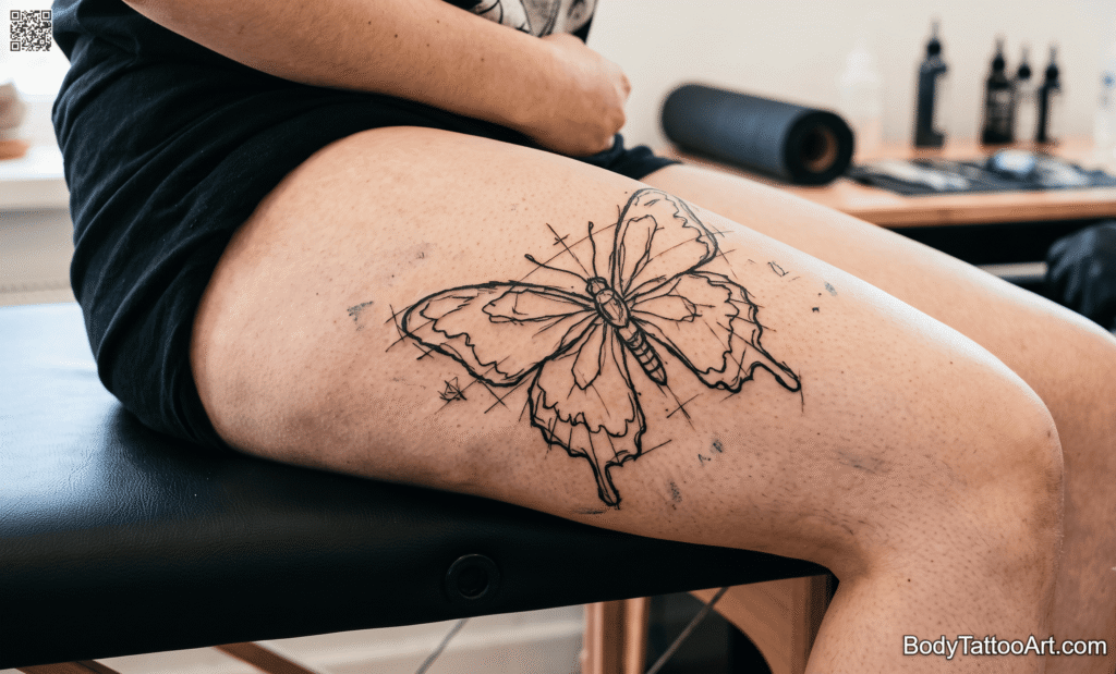  The Stencil Outline Butterfly
