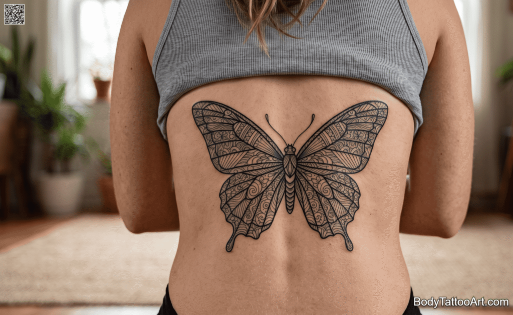 The Symmetrical Line Pattern Butterfly