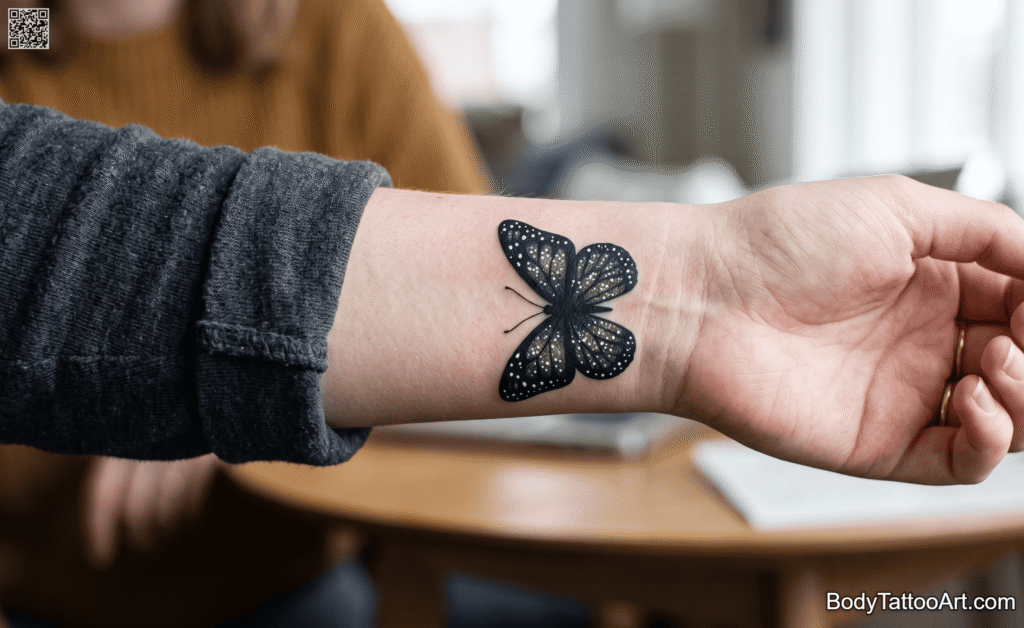  The Glitter Shimmer Butterfly Tattoos