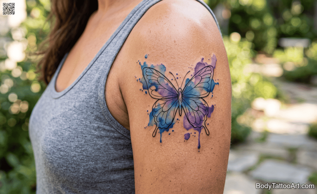 The Watercolor Splash Butterfly