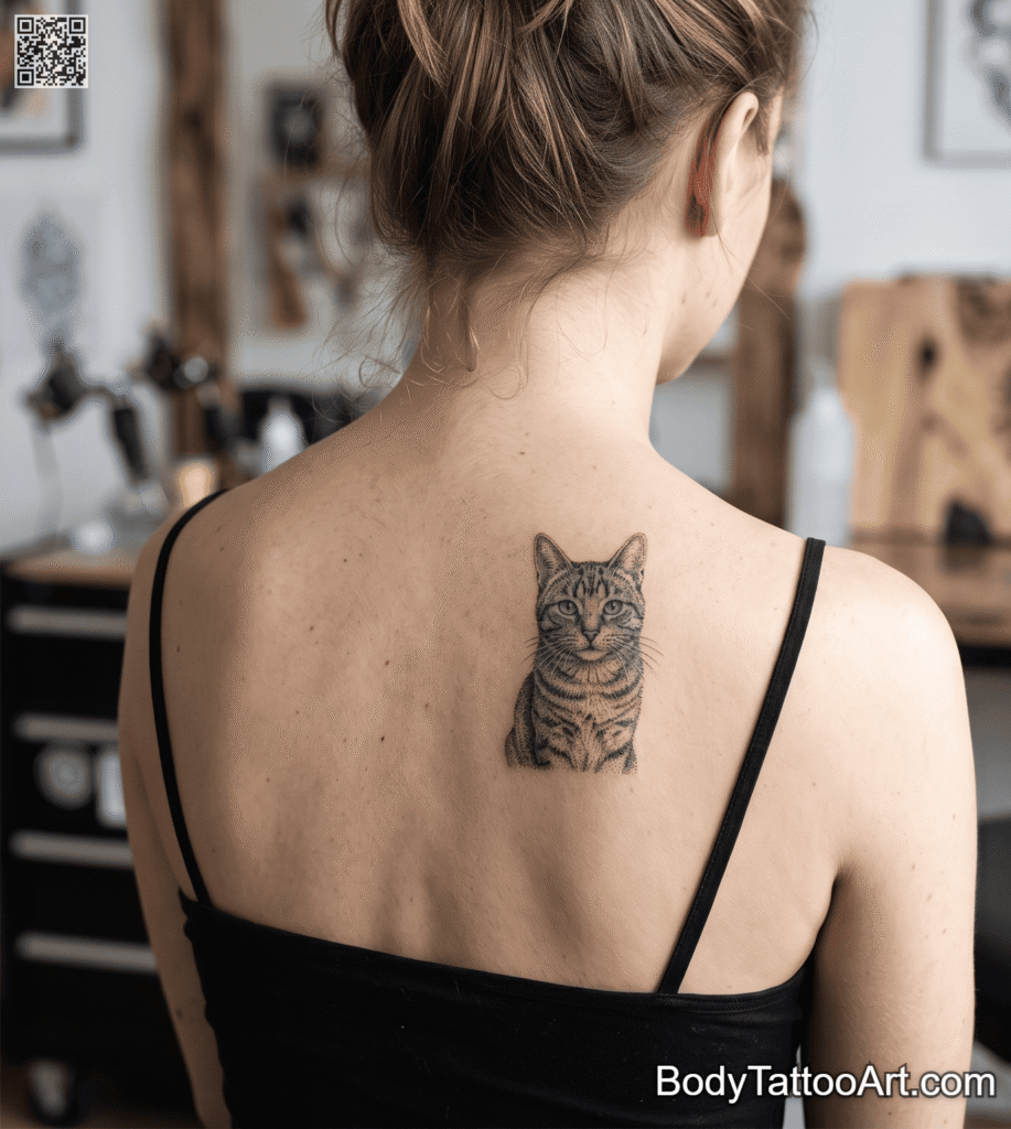 Pointillism Shaded Cat
