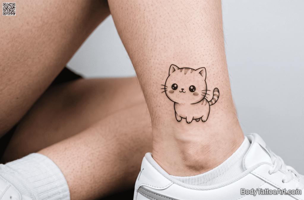 cute cartoon Cat Tattoos