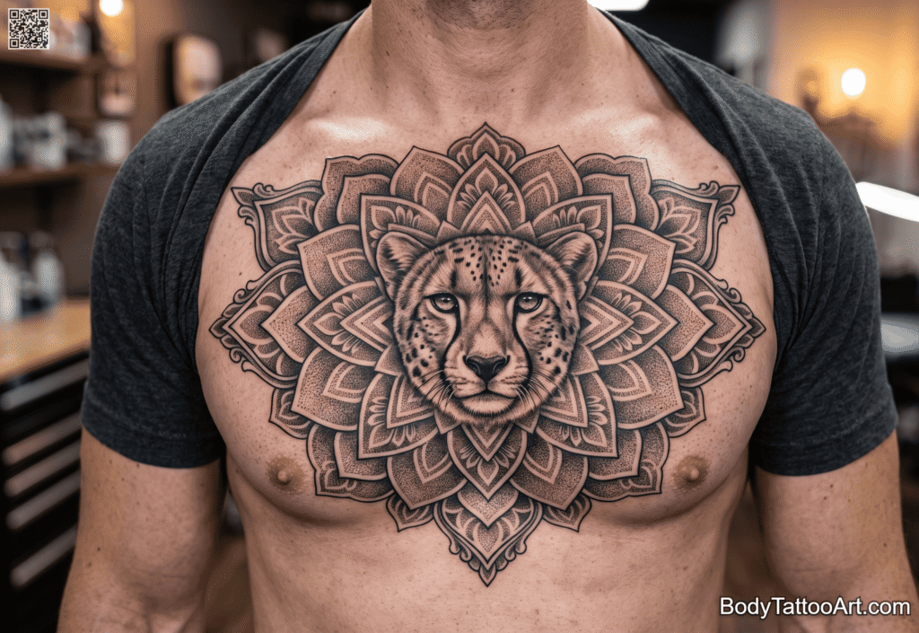 mandala Cheetah Tattoos