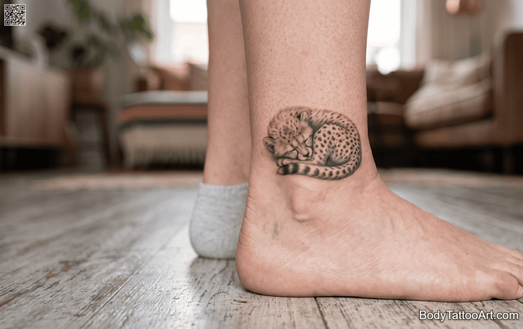 Soft realism Cheetah Tattoos