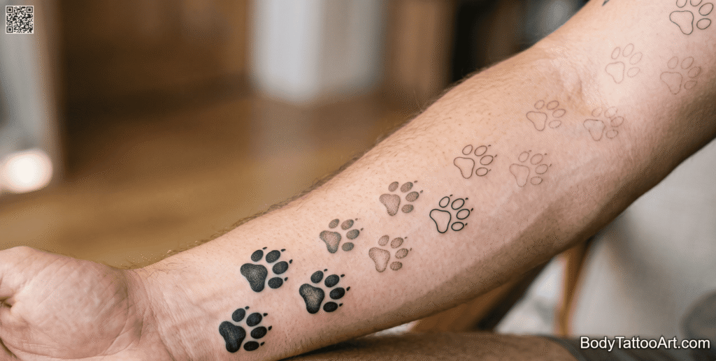 Minimalist linework Cheetah Tattoos