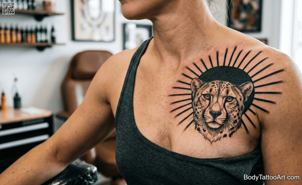Illustrative with graphic elements Cheetah Tattoos