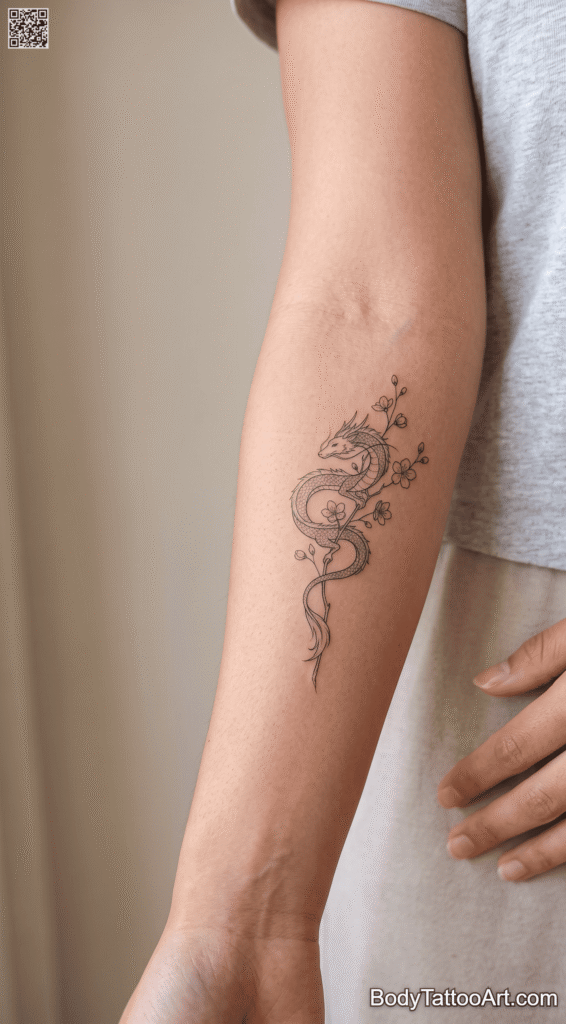 9 Beautiful Cherry Blossom With Dragon Tattoos Ideas For All