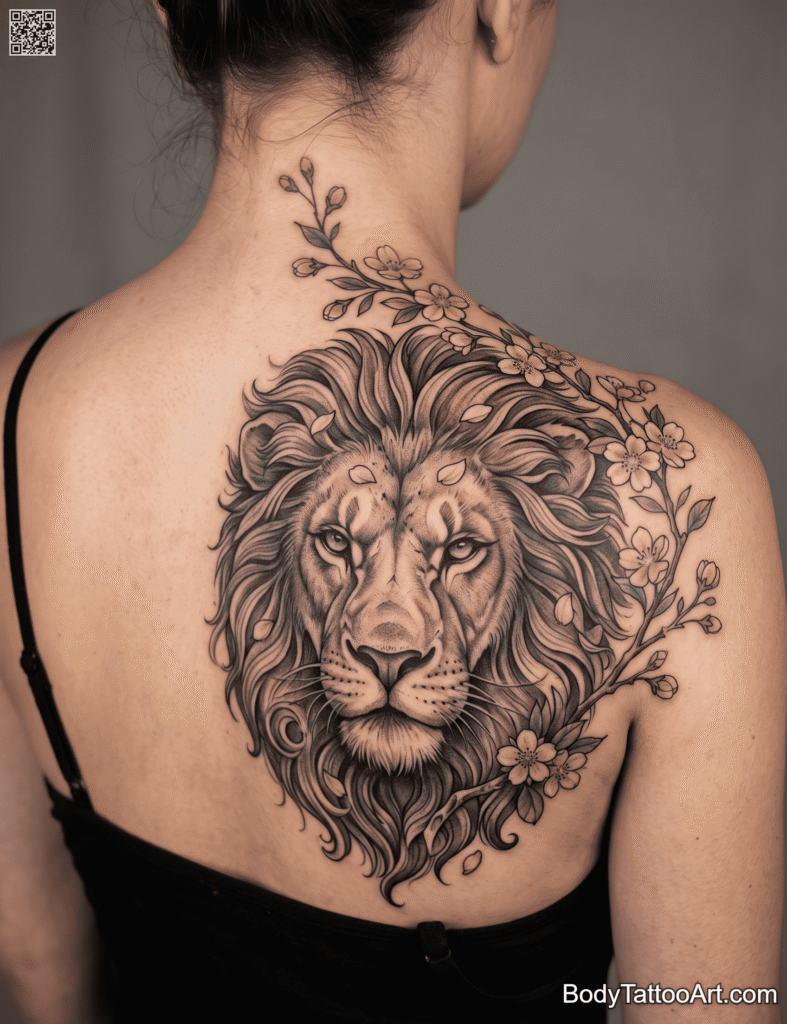 10 Cherry Blossom With Lion Tattoos Ideas – Stunning Ink Inspiration