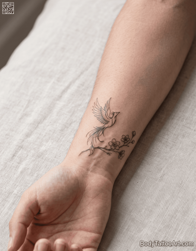 10 Unique Cherry Blossom With Phoenix Tattoo Ideas for Every Style