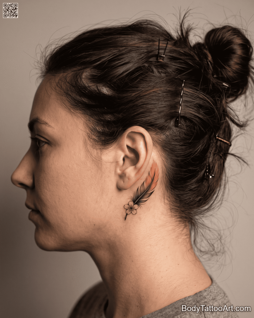 The Tiny Cherry Blossom With Phoenix Tattoo