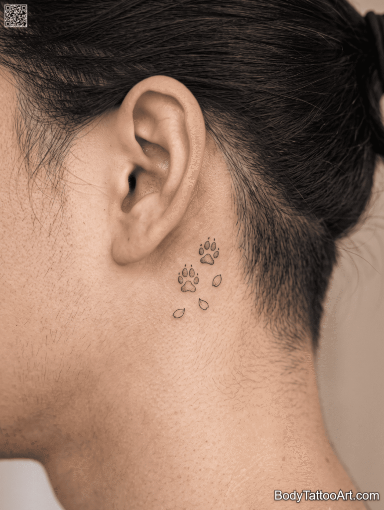  Tiny Cherry Blossom With Wolf Tattoos